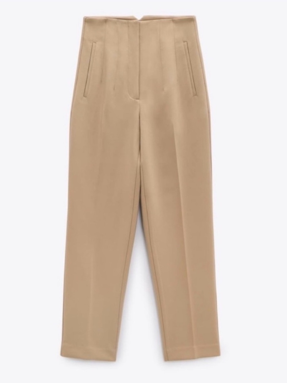 Zara Taupe Tan Pants with a High Waist. Size XL. NWOT